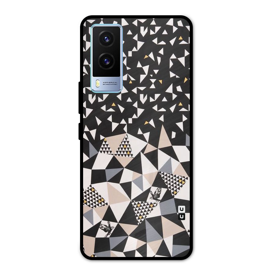 Abstract Varied Triangles Metal Back Case for Vivo V21e 5G