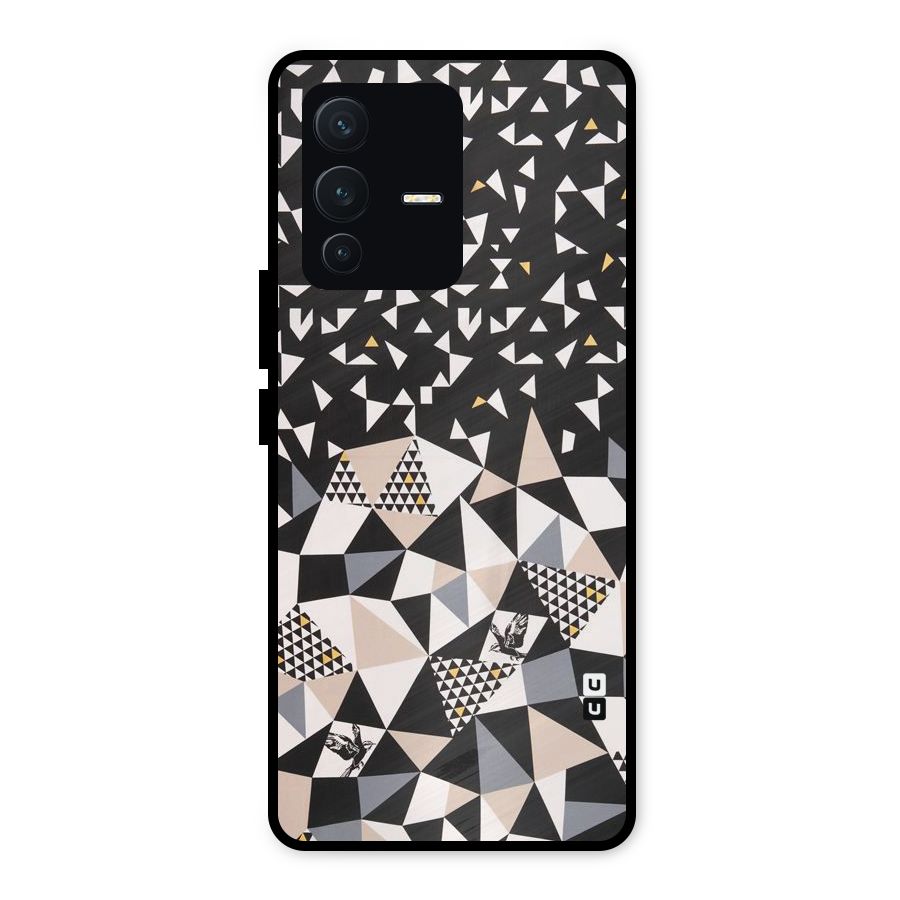 Abstract Varied Triangles Metal Back Case for Vivo V23 5G
