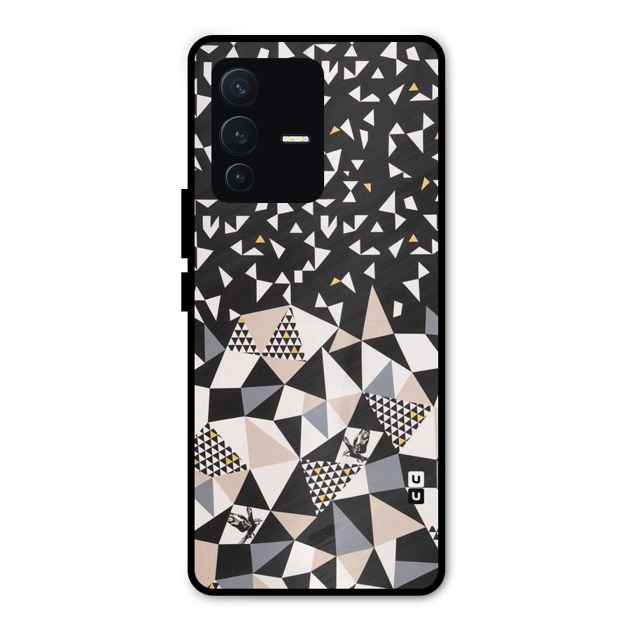 Abstract Varied Triangles Metal Back Case for Vivo V23 Pro