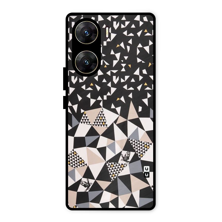 Abstract Varied Triangles Metal Back Case for Vivo V29e