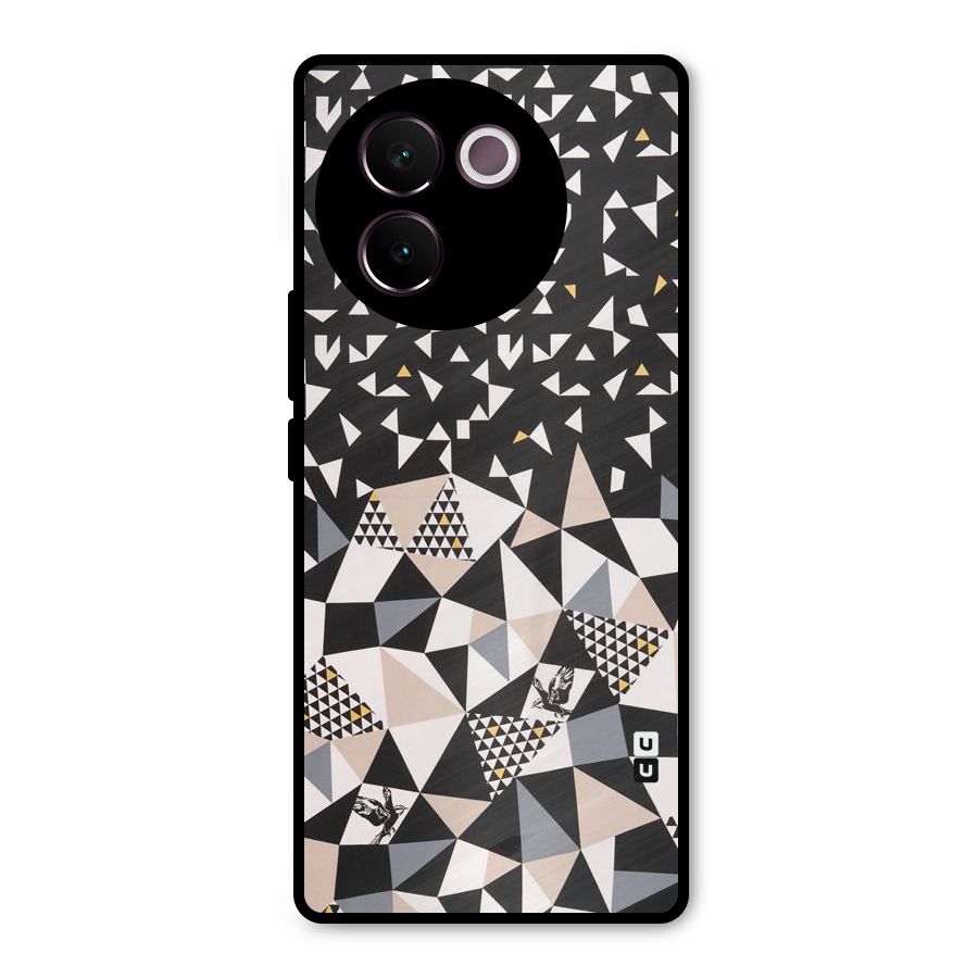 Abstract Varied Triangles Metal Back Case for Vivo V30e