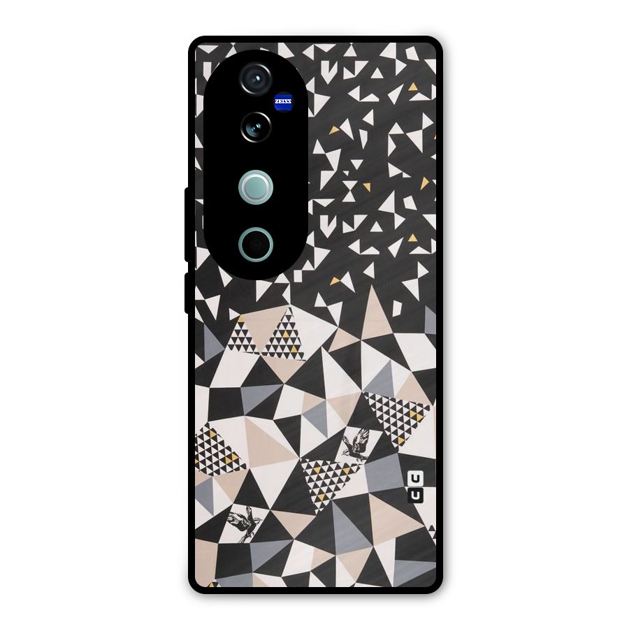 Abstract Varied Triangles Metal Back Case for Vivo V40