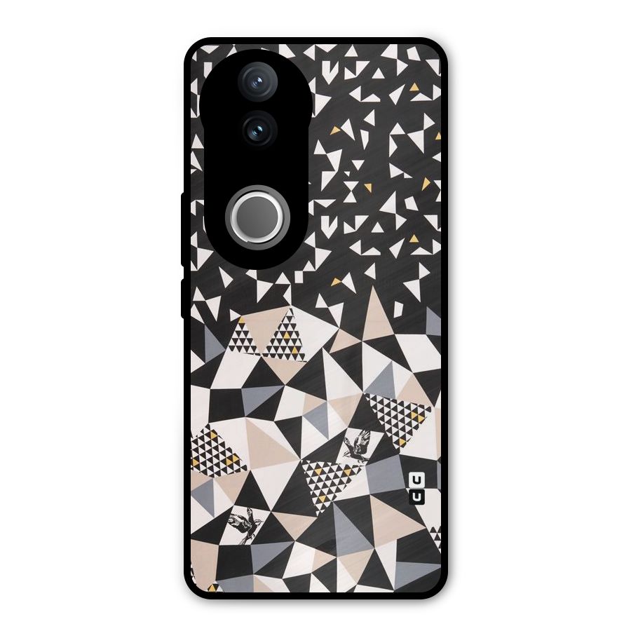 Abstract Varied Triangles Metal Back Case for Vivo V50e