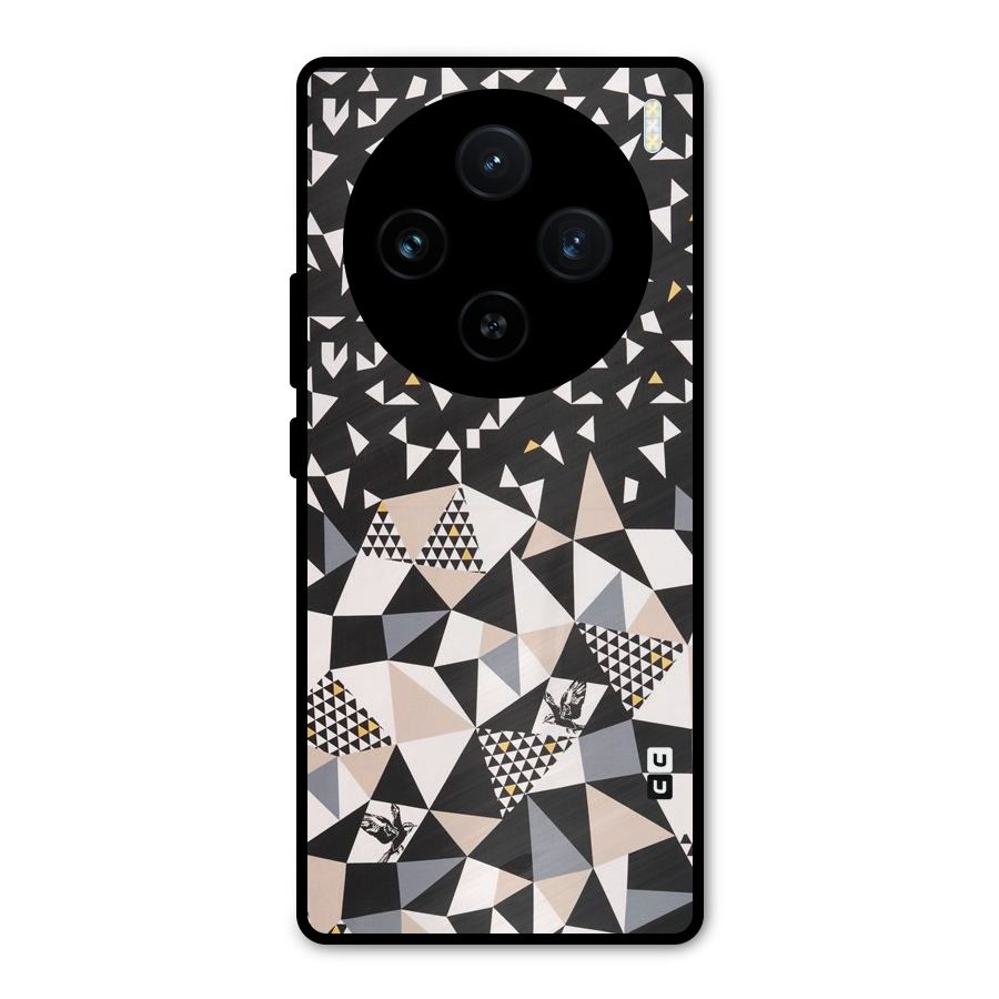 Abstract Varied Triangles Metal Back Case for Vivo X100