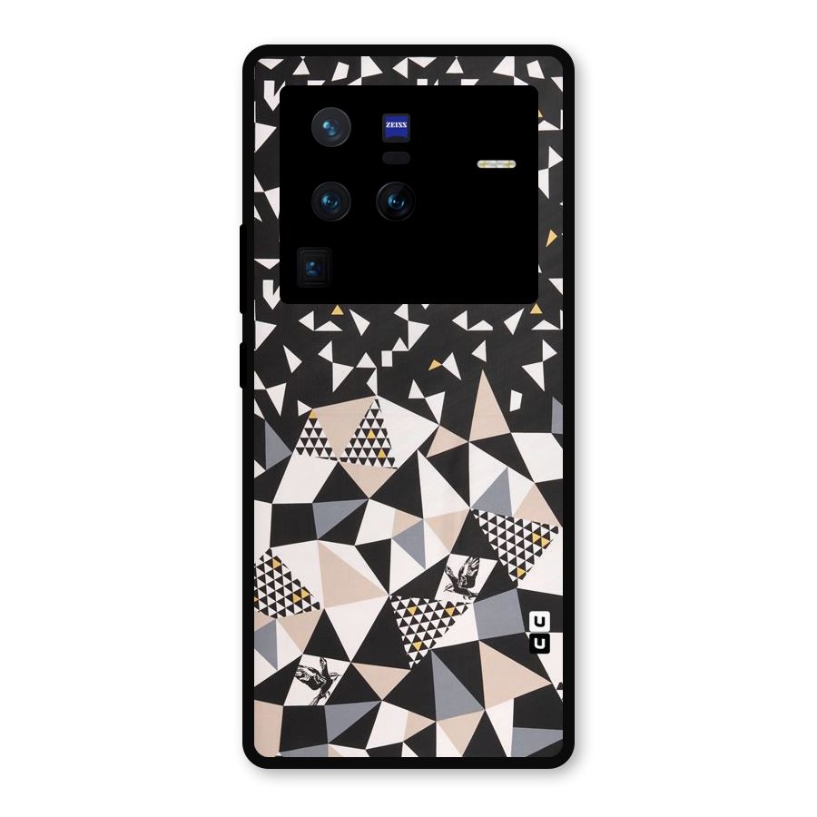 Abstract Varied Triangles Metal Back Case for Vivo X80 Pro