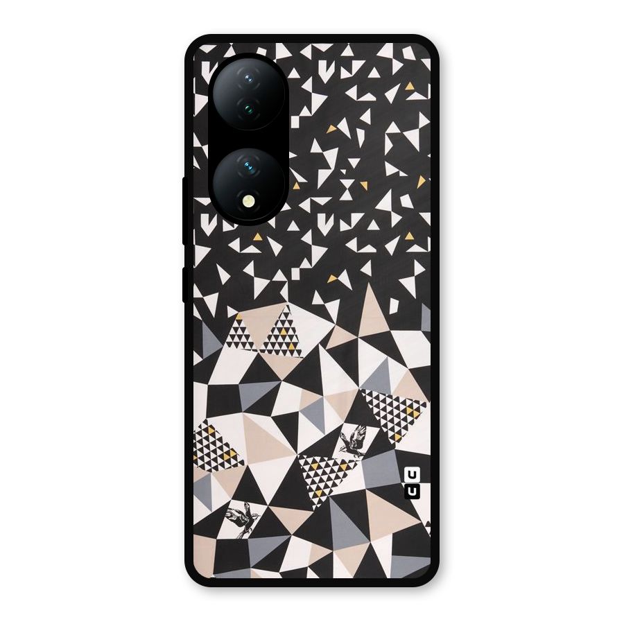 Abstract Varied Triangles Metal Back Case for Vivo Y100