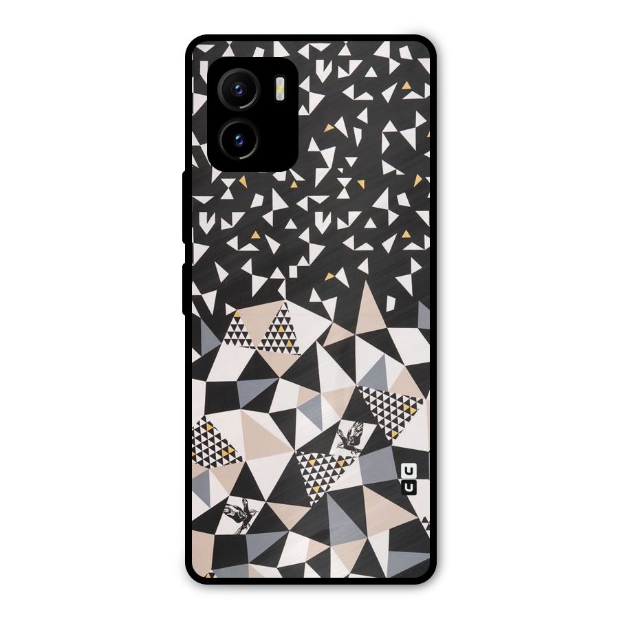 Abstract Varied Triangles Metal Back Case for Vivo Y15s
