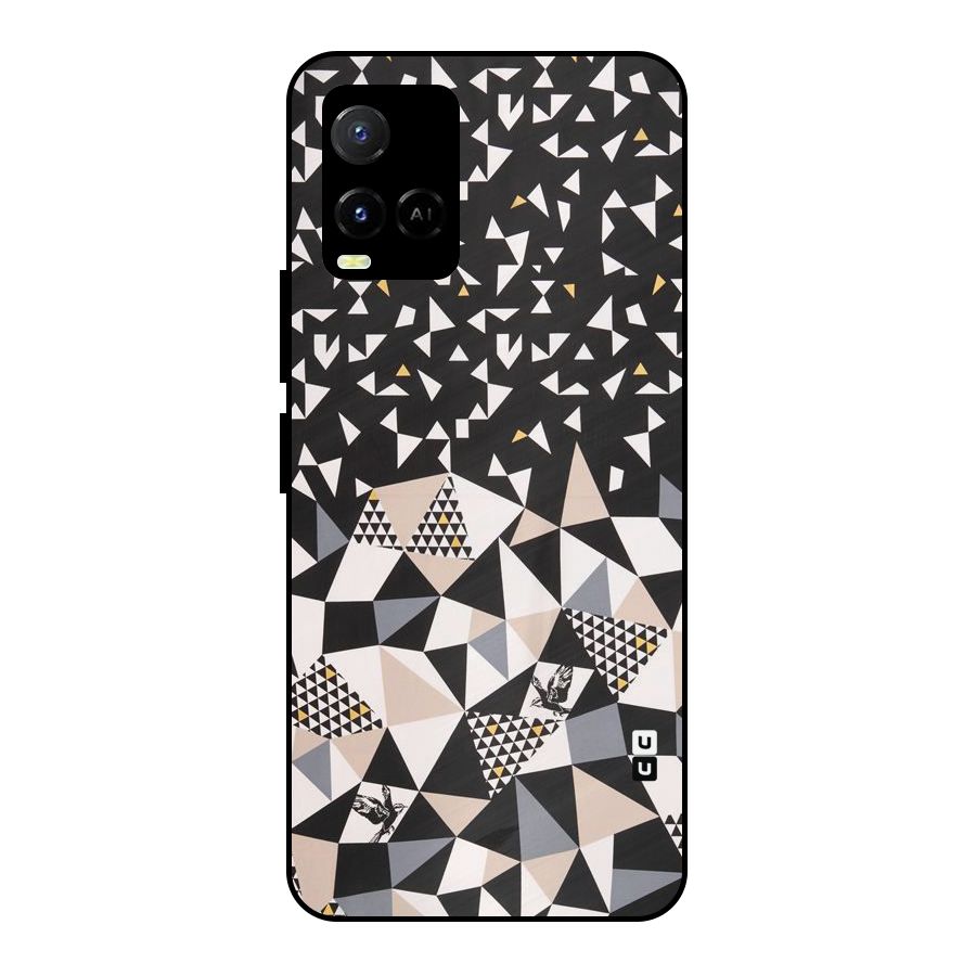 Abstract Varied Triangles Metal Back Case for Vivo Y21T