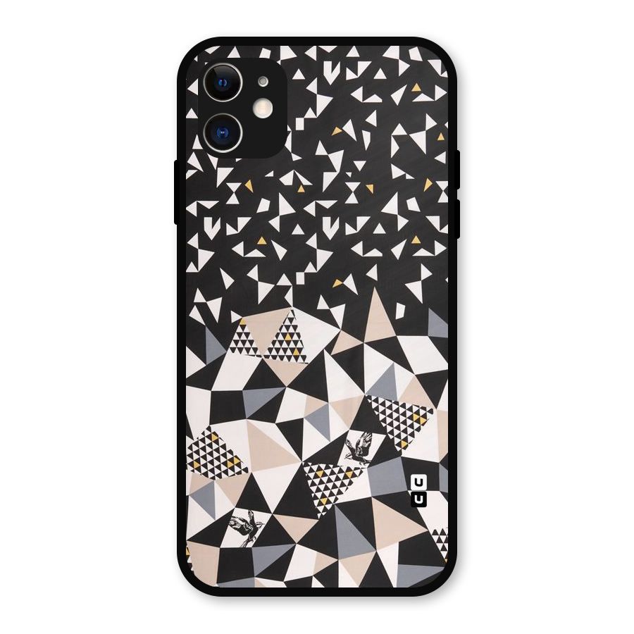Abstract Varied Triangles Metal Back Case for iPhone 11
