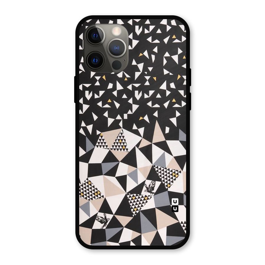 Abstract Varied Triangles Metal Back Case for iPhone 12 Pro