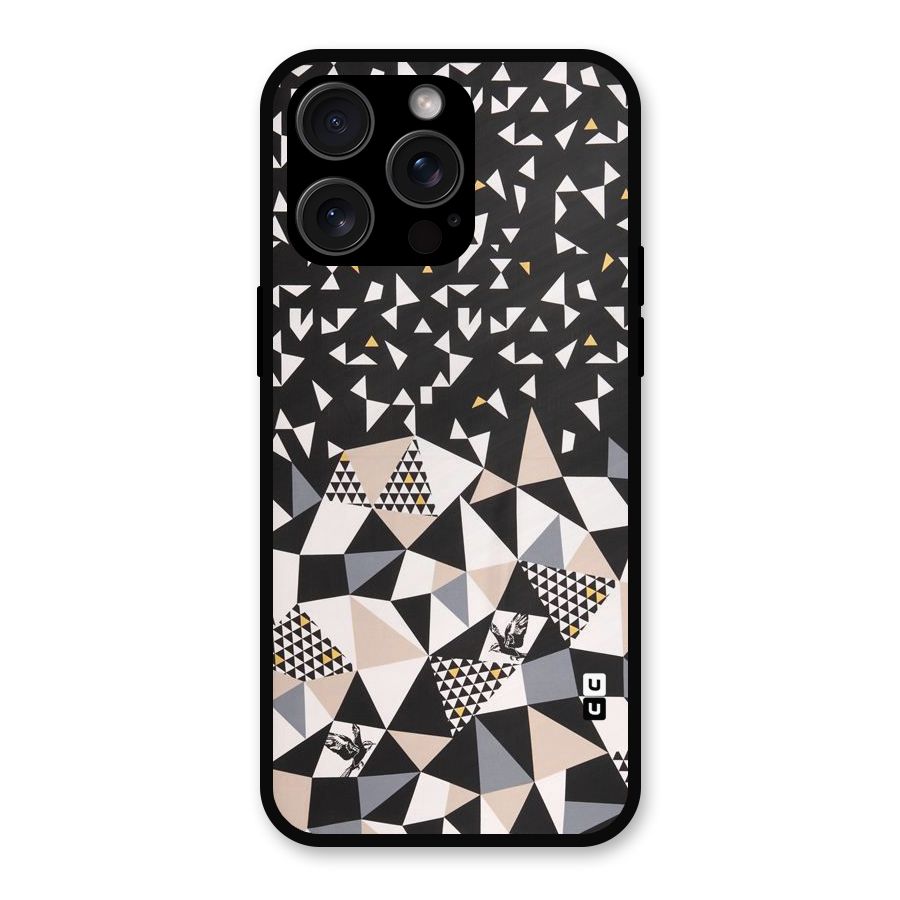 Abstract Varied Triangles Metal Back Case for iPhone 15 Pro Max