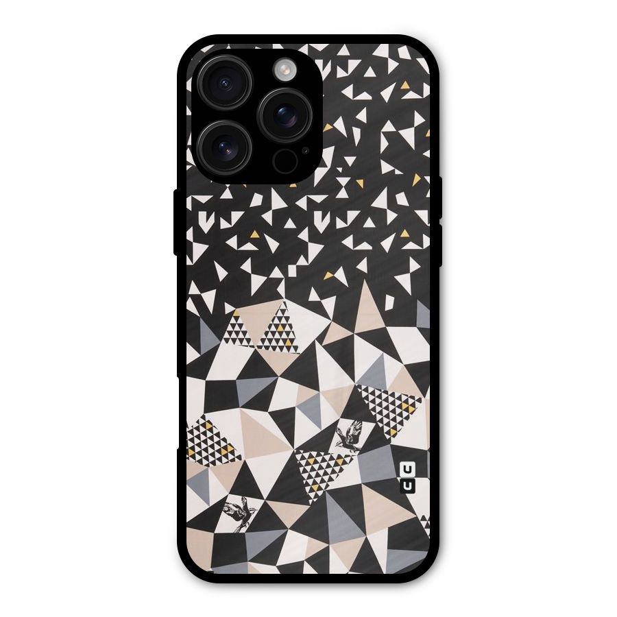 Abstract Varied Triangles Metal Back Case for iPhone 16 Pro Max