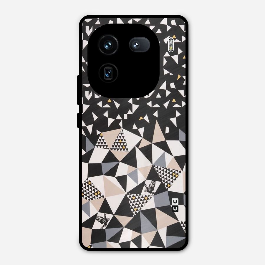 Abstract Varied Triangles Metal Back Case for iQOO 12