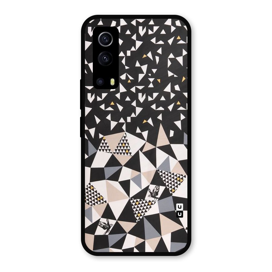 Abstract Varied Triangles Metal Back Case for iQOO Z3