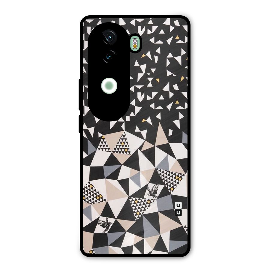 Abstract Varied Triangles Metal Back Case for iQOO Z9s