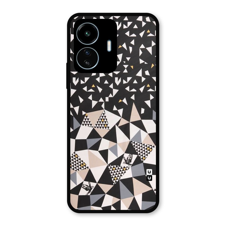 Abstract Varied Triangles Metal Back Case for vivo iQOO Z6 Lite 5G