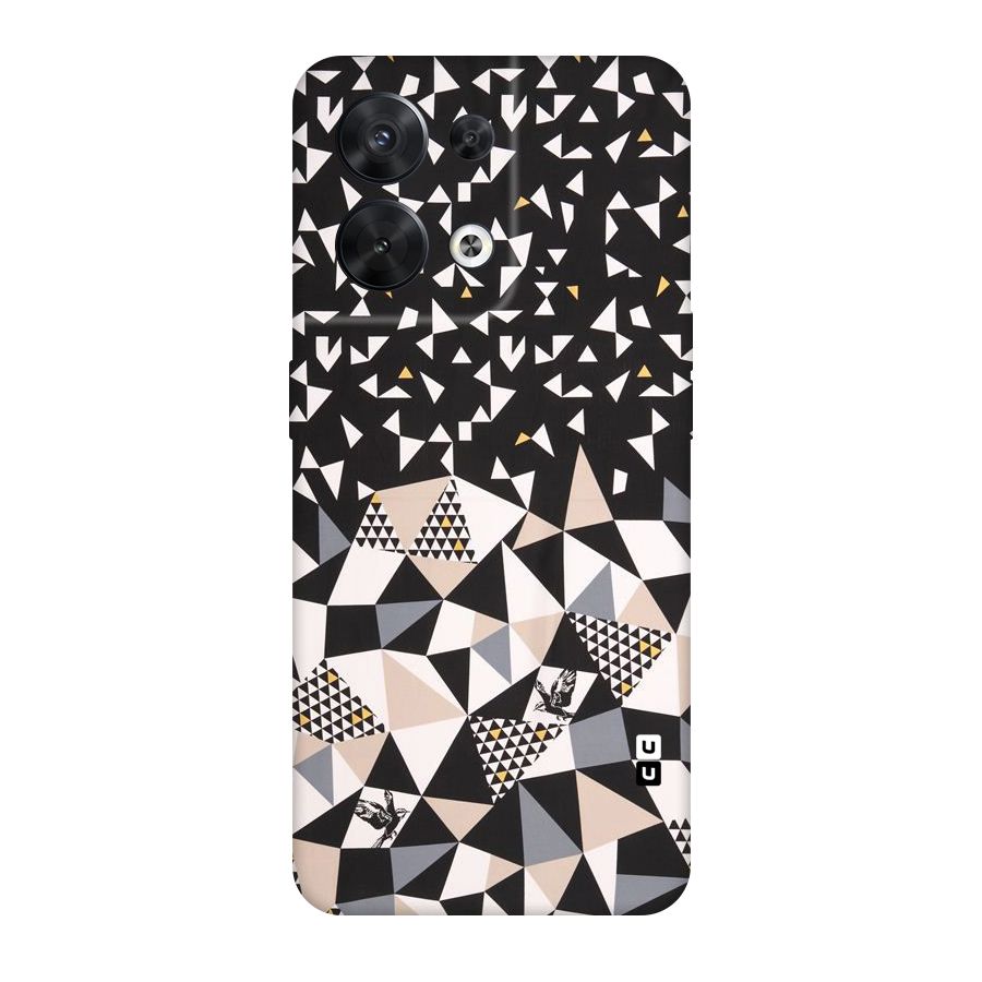 Abstract Varied Triangles Original Polycarbonate Back Case for Oppo Reno8 5G