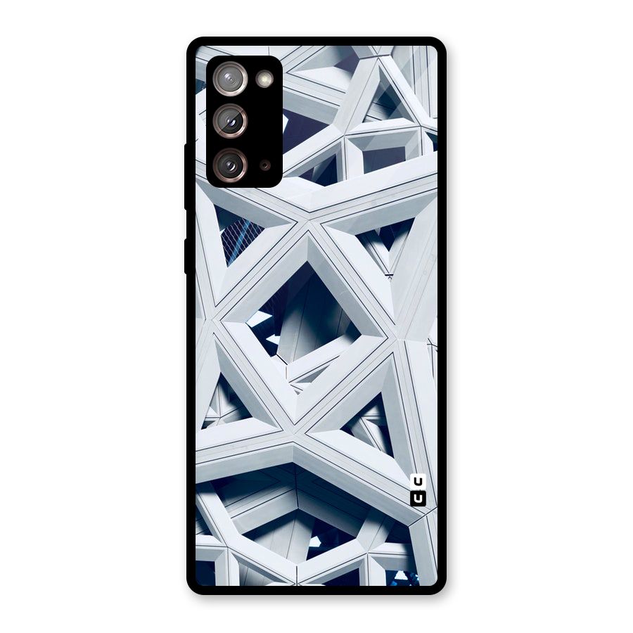 Abstract White Lines Glass Back Case for Galaxy Note 20