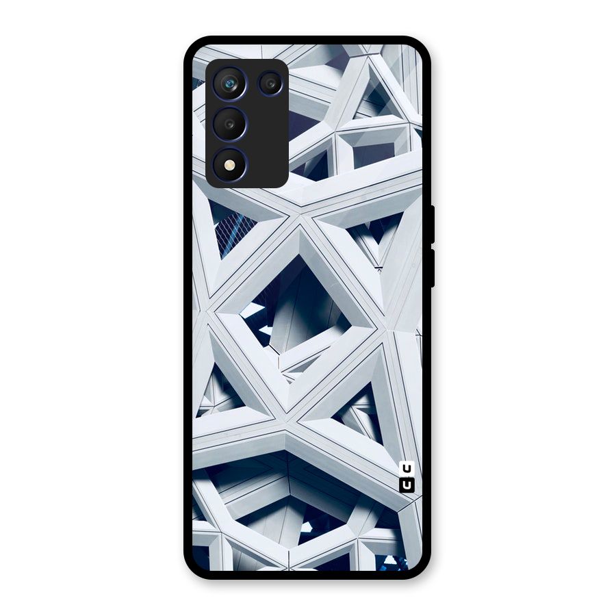 Abstract White Lines Glass Back Case for Realme 9 5G Speed