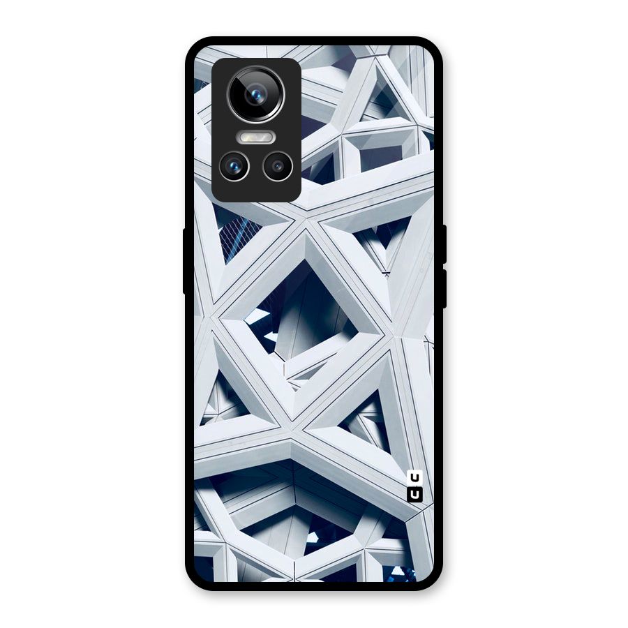 Abstract White Lines Glass Back Case for Realme GT Neo 3