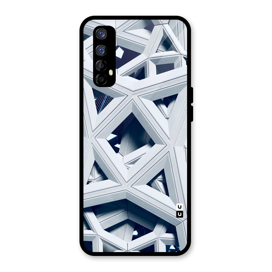 Abstract White Lines Glass Back Case for Realme Narzo 20 Pro