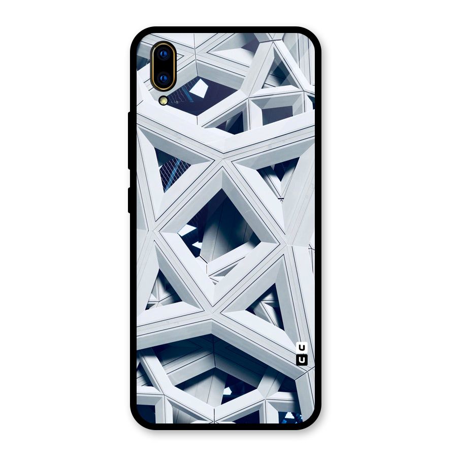 Abstract White Lines Glass Back Case for Vivo V11 Pro