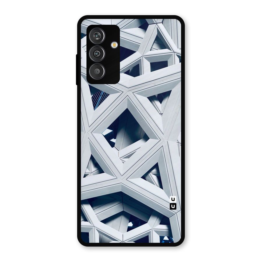 Abstract White Lines Metal Back Case for Galaxy F13