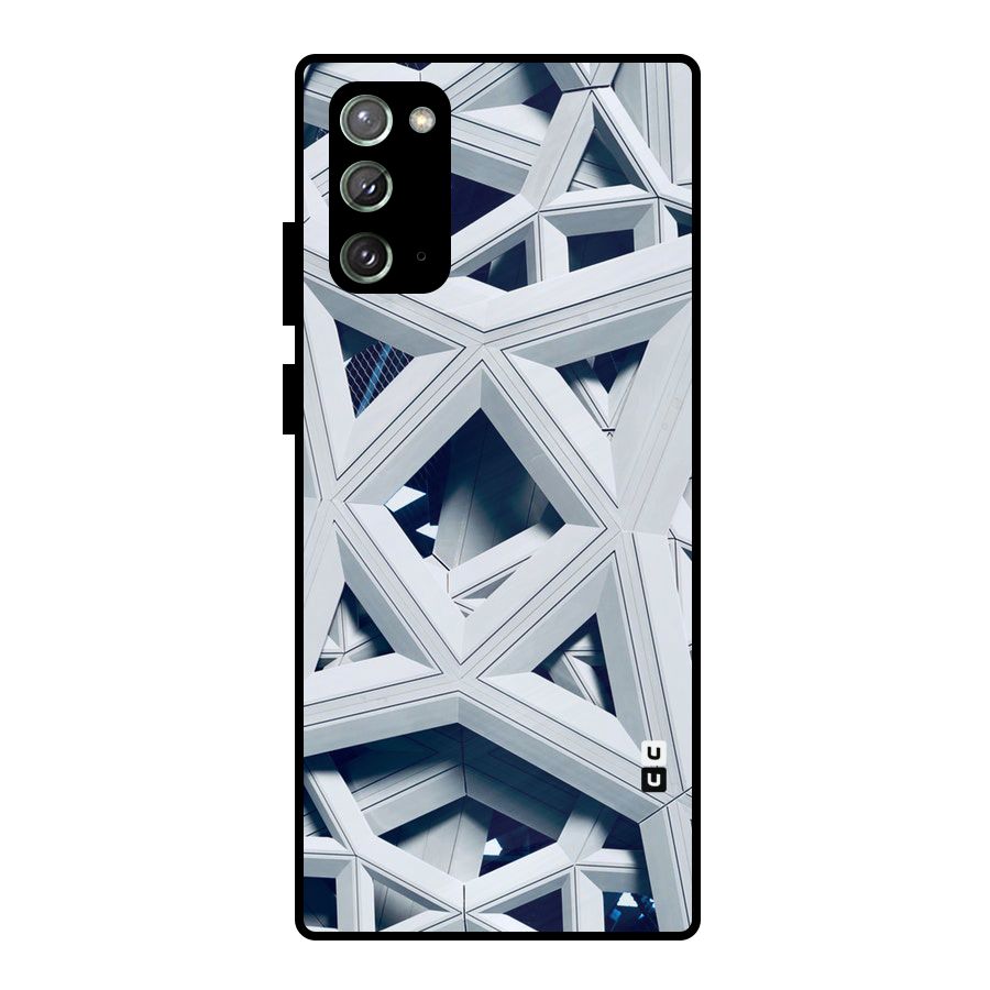 Abstract White Lines Metal Back Case for Galaxy Note 20