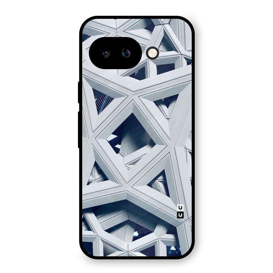 Abstract White Lines Metal Back Case for Google Pixel 9a