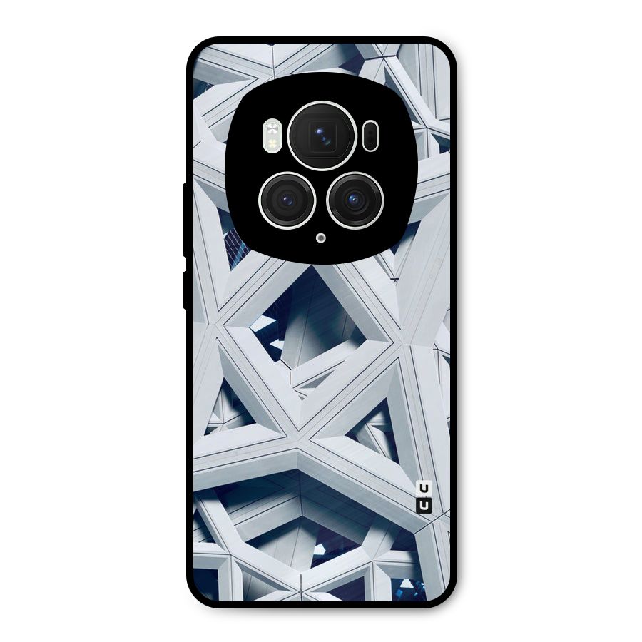 Abstract White Lines Metal Back Case for Honor Magic6 Pro