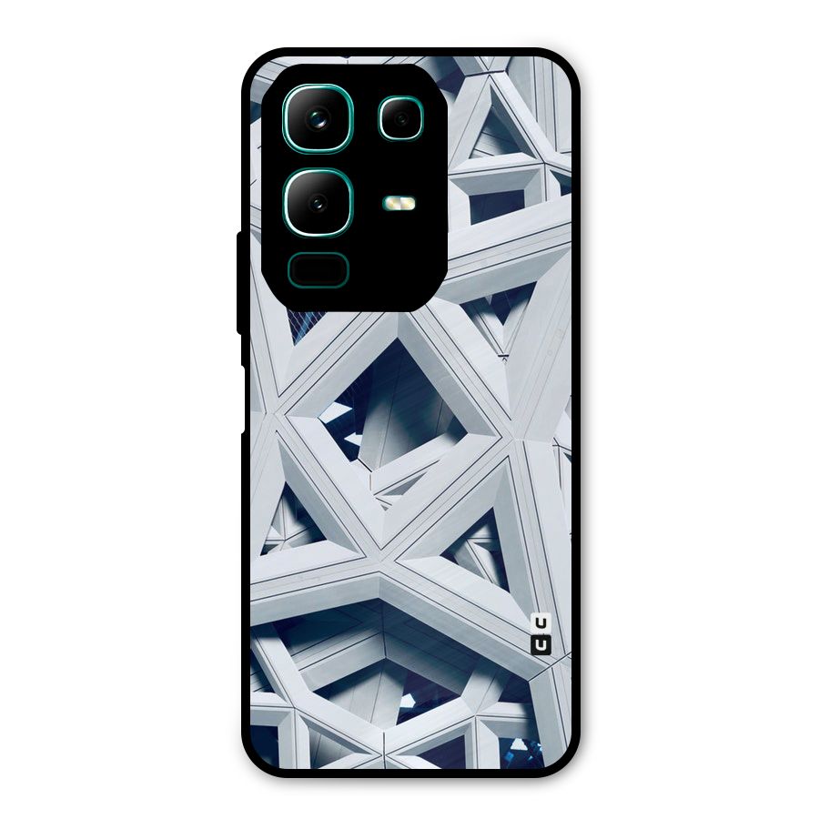 Abstract White Lines Metal Back Case for Infinix Note 50x
