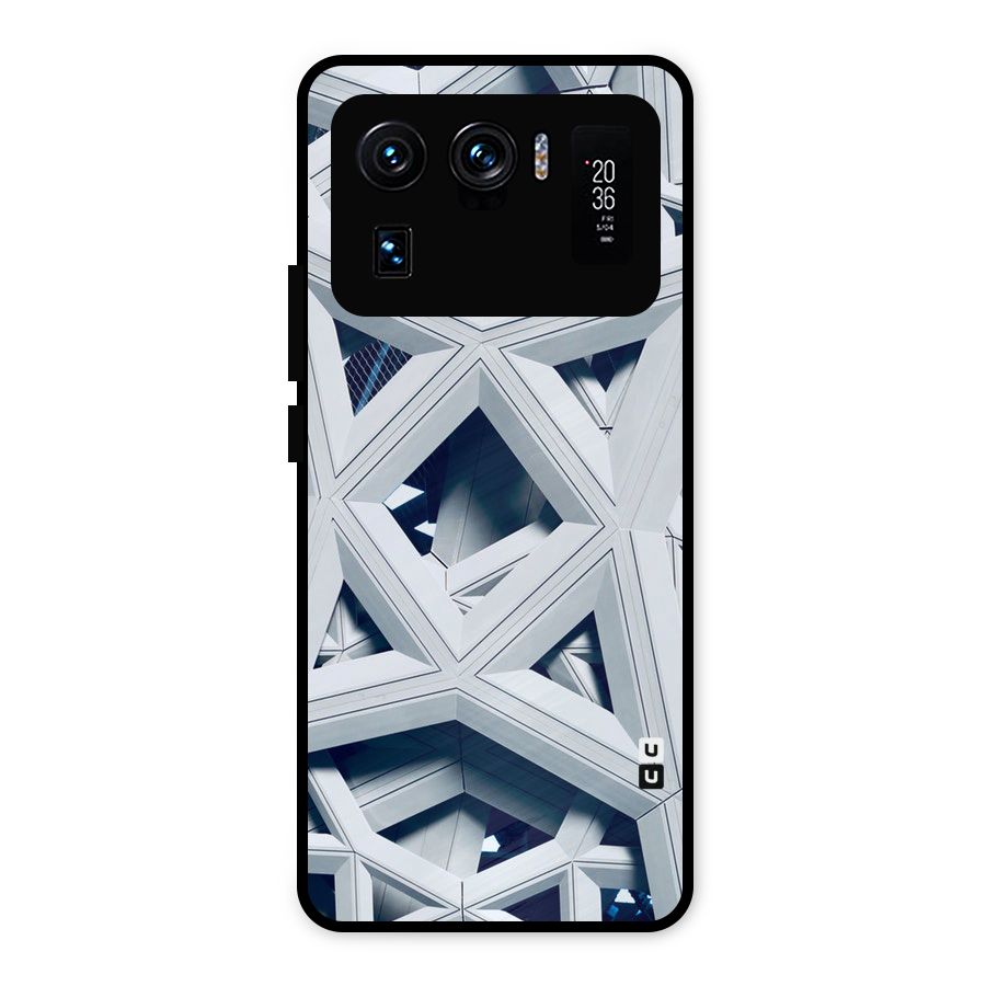 Abstract White Lines Metal Back Case for Mi 11 Ultra
