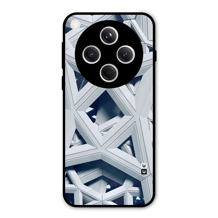 Abstract White Lines Metal Back Case for Oppo Find X8