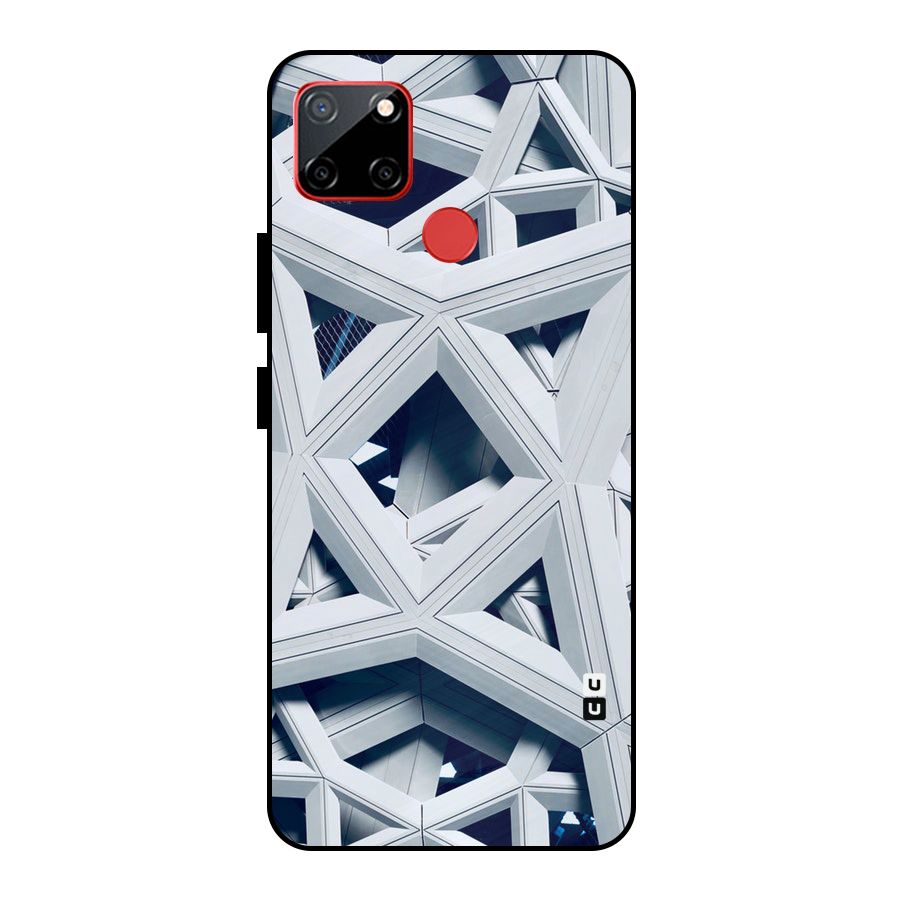 Abstract White Lines Metal Back Case for Realme C12