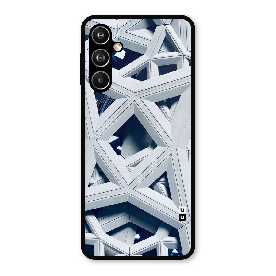 Abstract White Lines Metal Back Case for Samsung Galaxy M54