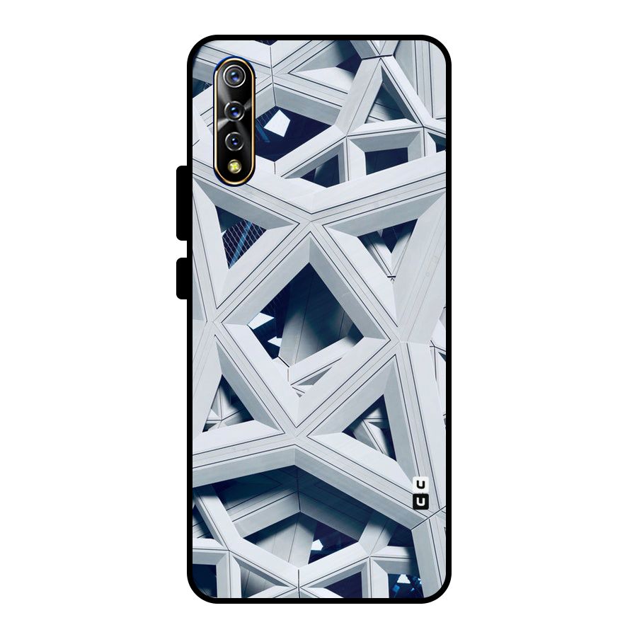 Abstract White Lines Metal Back Case for Vivo S1