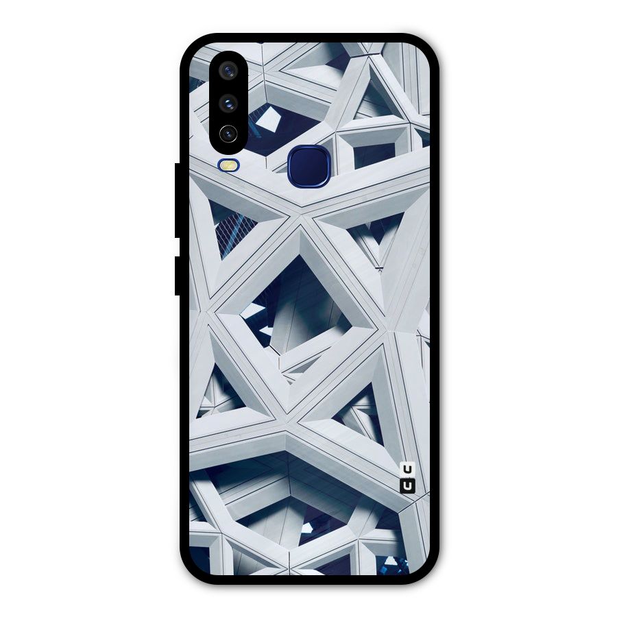 Abstract White Lines Metal Back Case for Vivo V17