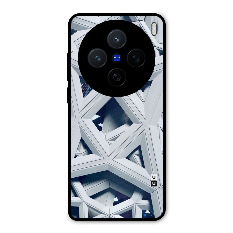 Abstract White Lines Metal Back Case for Vivo X200