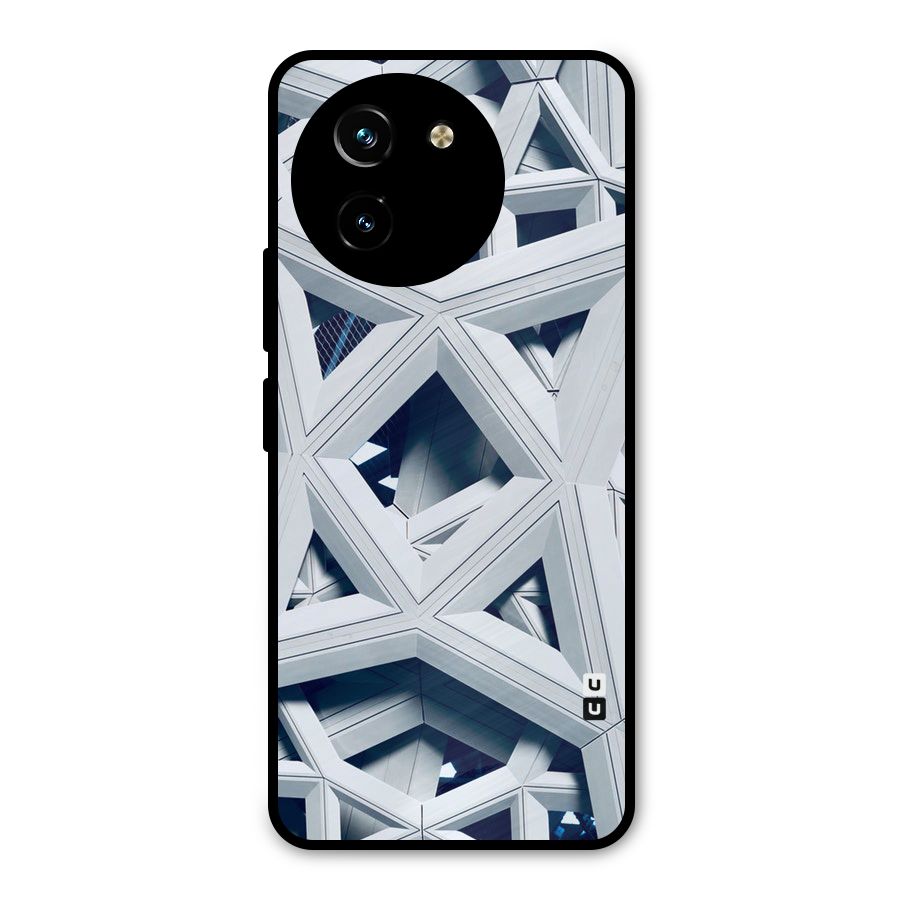 Abstract White Lines Metal Back Case for Vivo Y200i