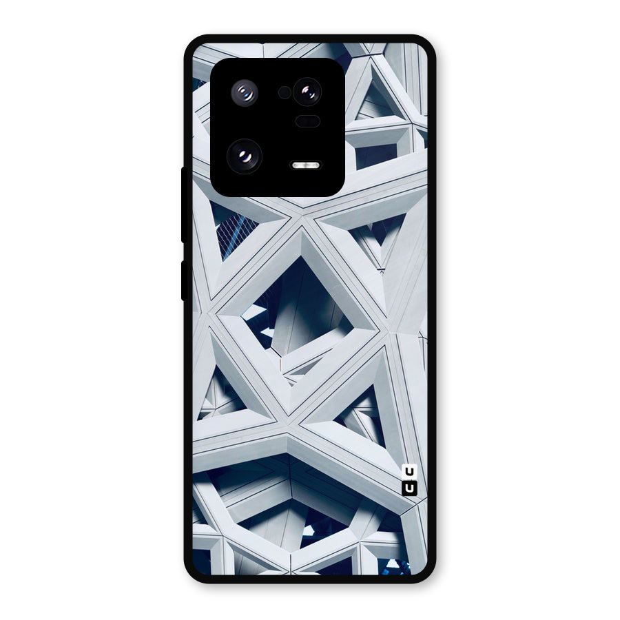 Abstract White Lines Metal Back Case for Xiaomi 13 Pro