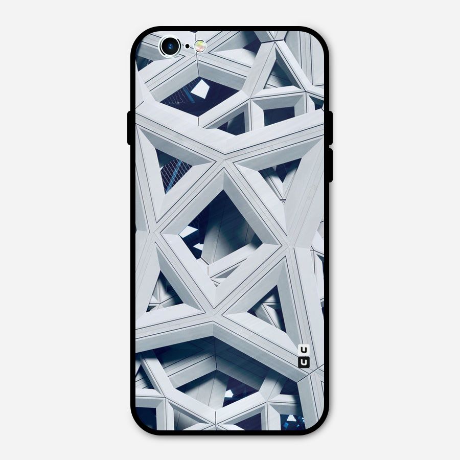 Abstract White Lines Metal Back Case for iPhone 6 6s