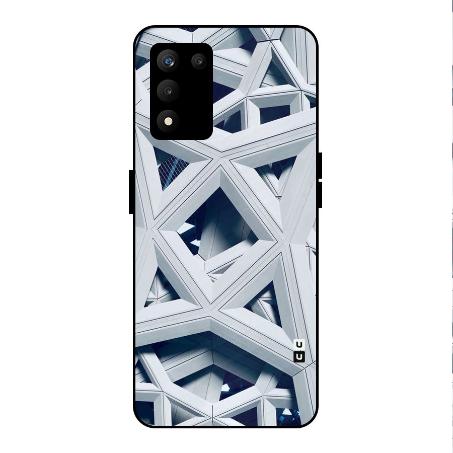 Abstract White Lines Metal Back Case for realme 9 5G SE