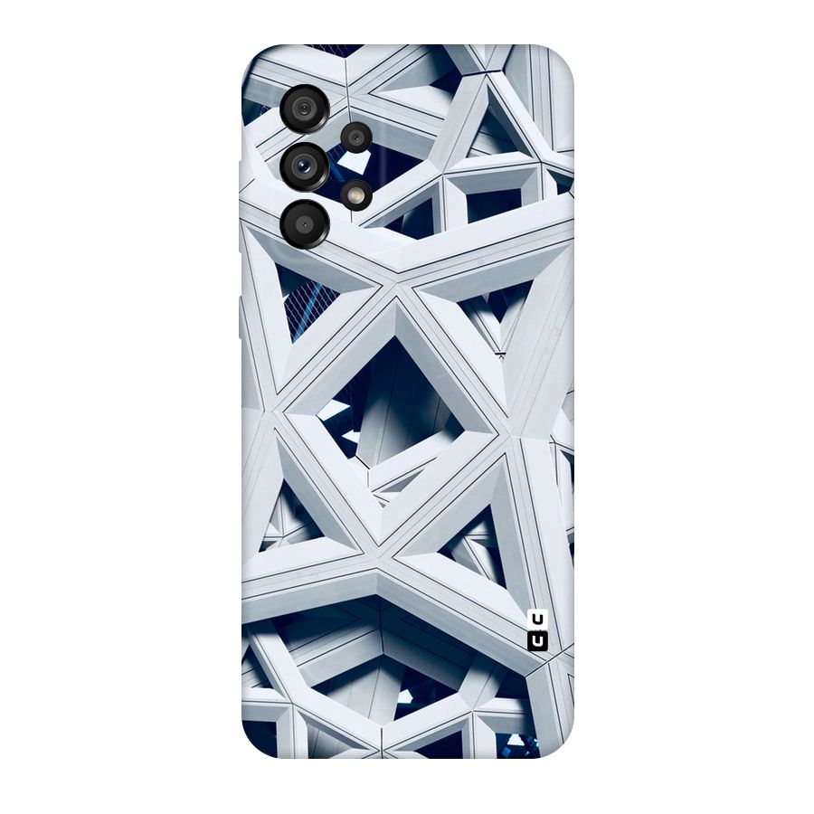 Abstract White Lines Original Polycarbonate Back Case for Galaxy A73 5G