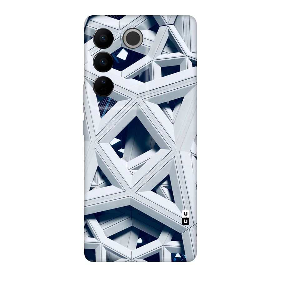 Abstract White Lines Original Polycarbonate Back Case for Vivo V27