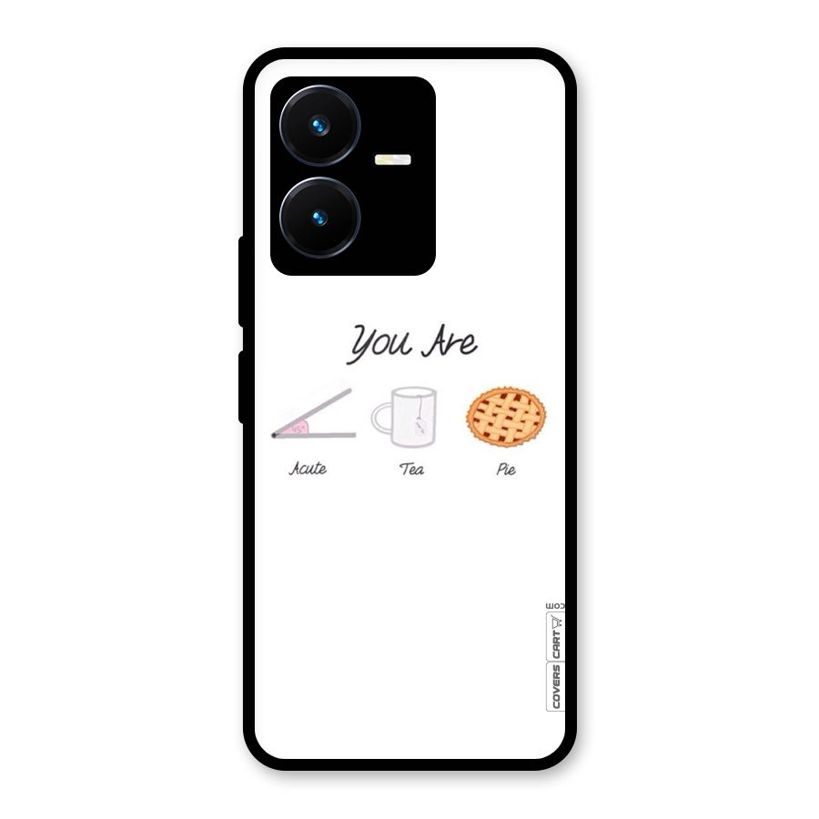 Acute Tea Pie Glass Back Case for Vivo Y22s