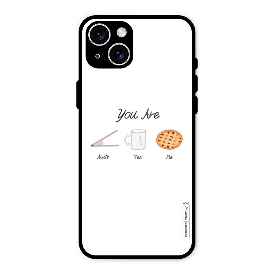 Acute Tea Pie Glass Back Case for iPhone 15 Plus