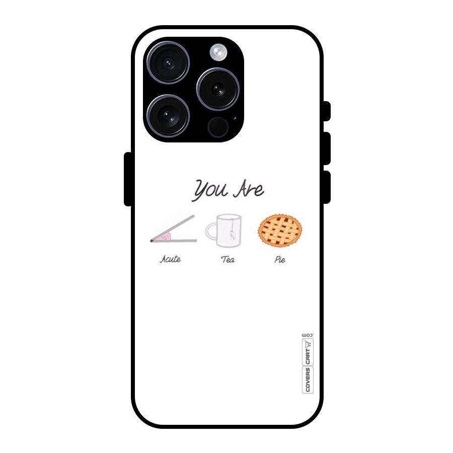 Acute Tea Pie Glass Back Case for iPhone 15 Pro