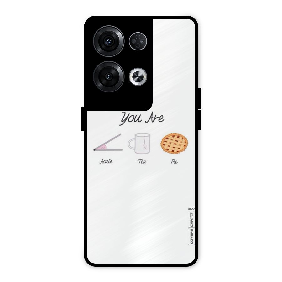 Acute Tea Pie Metal Back Case for Oppo Reno8 Pro 5G