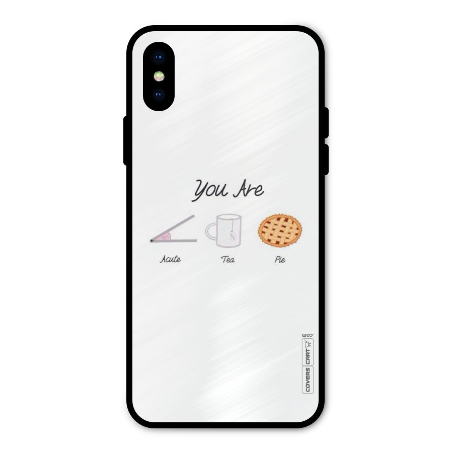 Acute Tea Pie Metal Back Case for iPhone XS