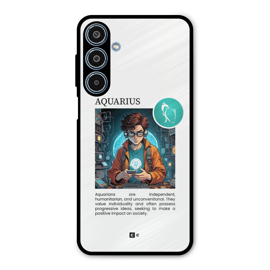 Admire Aquarius Metal Back Case for Galaxy M35